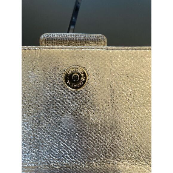 Michael Kors Sutton Gold Metallic Clutch - Picture 8 of 15